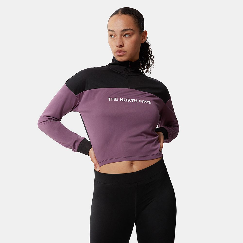 The North Face Active Tops Womens Australia - The North Face Mountain Athletics 1/4 Zip Purple Hikin